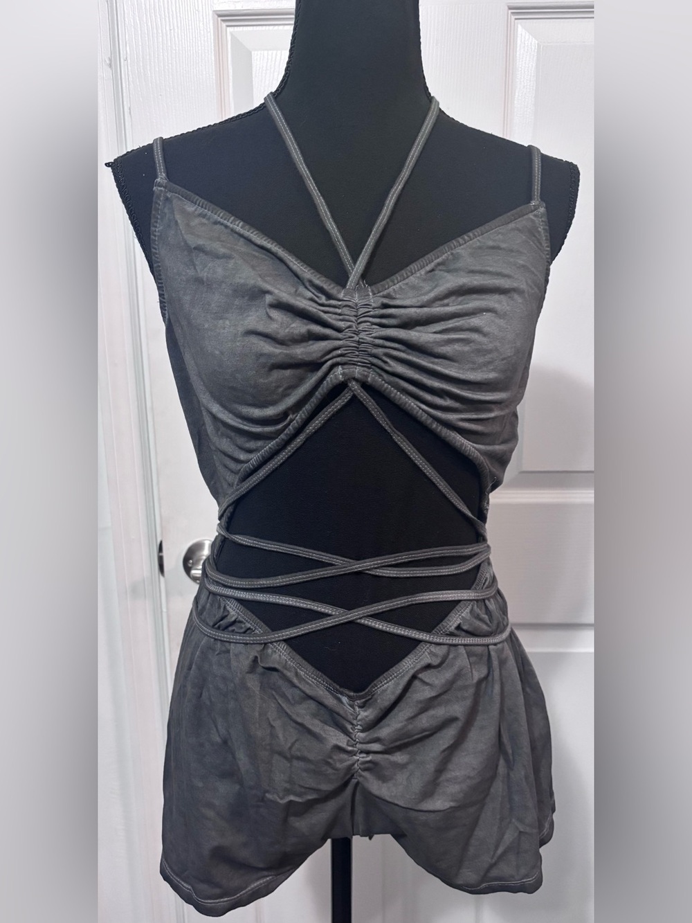 NWT Dolls Kill / Darker Wavs Chord Cut Out Romper